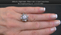 Large Blooming Beauty Flower Ring on the Finger / Hand
