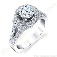 1.00 ctw Endless Love diamond engagement ring bbr701 on a white background