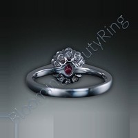 .60 ctw. Fine Oval Red Ruby and Diamond Ring - view 3