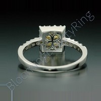 .69 ctw. Invisible Set 4 Yellow Sapphire Diamond Ring - view 3