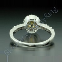 .85 ctw. Multi Prong Oval Yellow Sapphire and Diamond Ring - view 3