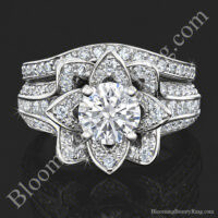 Flower Ring Polished Laying Down