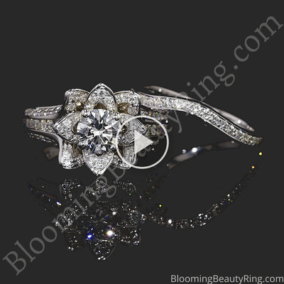 1.67 ctw. Original Small Blooming Beauty Flower Ring Set – bbr434mset laying down video