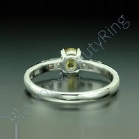 .64 ctw. Oval Yellow Sapphire and Princess Diamond Ring - view 3