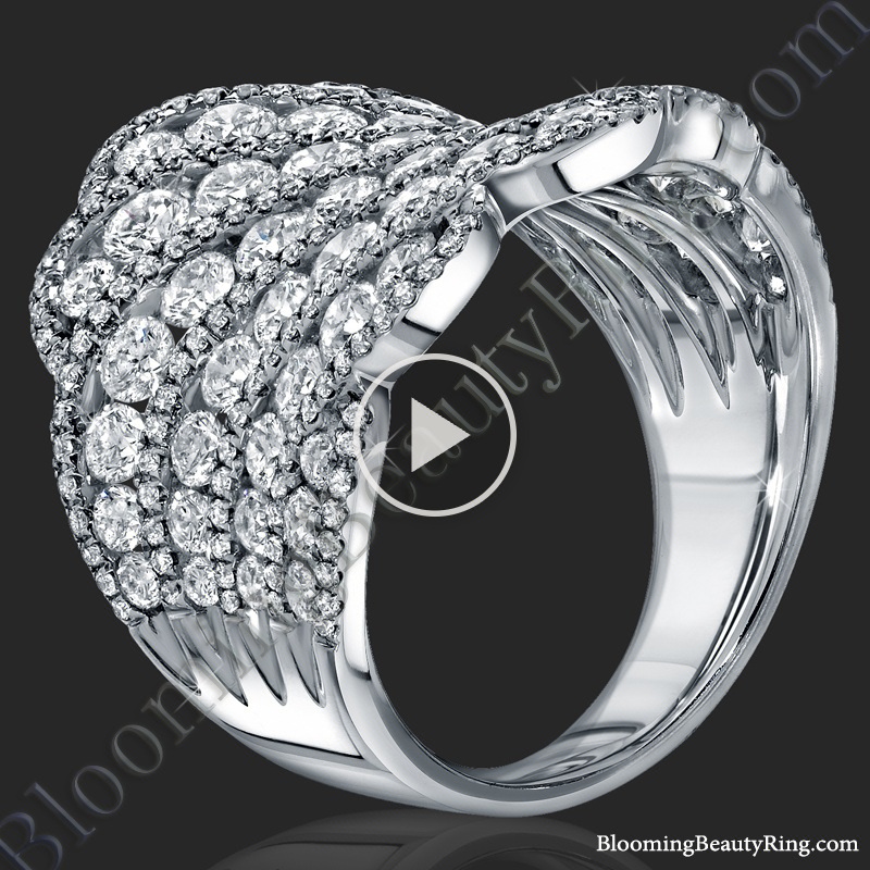 Starry Nights 3.76 ctw. Round Diamond and White Gold Fashion Ring – bbr777 video