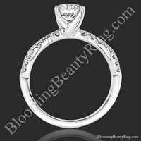 The Diamond Ascent – Openwork Diamond Engagement Ring – bbr729e side view