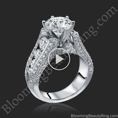 The High Class Escalating Split Shank Diamond Engagement Ring – bbr392 standing up video