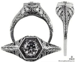 039bbr vintage filigree rings