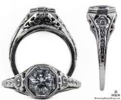 045bbr vintage filigree rings