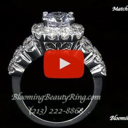 1.60 ctw. Diamond Engagement Ring BBR699 1E standing up video - Blooming Beauty Ring