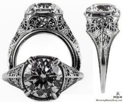 110bbr vintage filigree rings