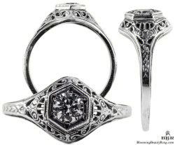 128bbr vintage filigree rings
