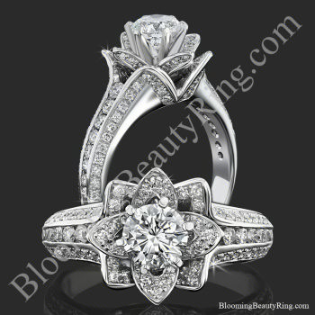 1.38 ctw 6 Prong Original Small Blooming Beauty Flower Ring – bbr434m-6
