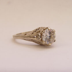 140fbbr | Pre-Set Antique Filigree Ring | 1.50ct. multiple round diamond | Marquise Drops