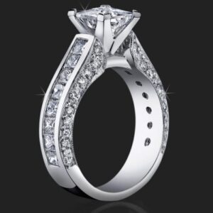 Custom Princess Engagement Ring Setting