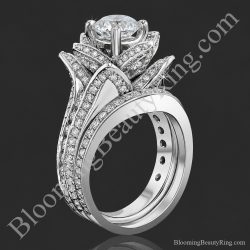 2.08 ctw. Original Large Blooming Beauty Flower Ring Set – bbr434set