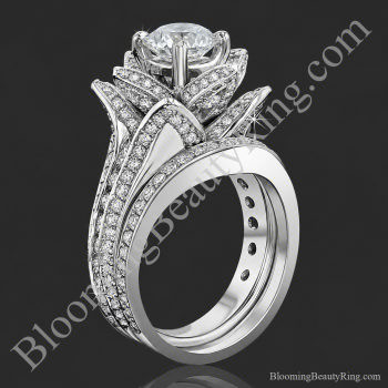 2.08 ctw. Original Large Blooming Beauty Flower Ring Set – bbr434set
