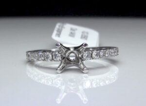 .39 ctw. Round Diamond Engagement Ring Setting / Semi-Mount