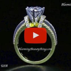.95 ctw. Gold Diamond Engagement Ring BBR-719E standing up video