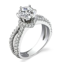 .75 ctw. Warm and Embracing Split Shank Sea of Diamonds