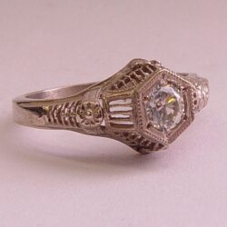 Filigree Antique and Vintage Pre-Set Engagement Rings