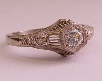 Filigree Antique and Vintage Pre-Set Engagement Rings
