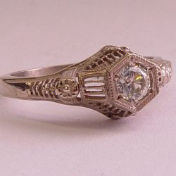 Filigree Antique and Vintage Pre-Set Engagement Rings