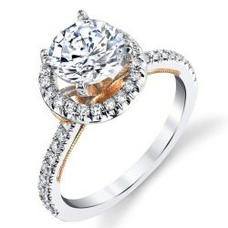 .75 ctw. Warm and Embracing Split Shank Sea of Diamonds