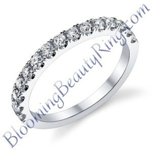 VWR 584b split prong vintage wedding ring - Blooming Beauty Ring