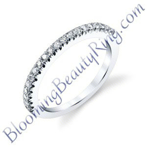 VWR 596b half moon vintage wedding band - Blooming Beauty Ring