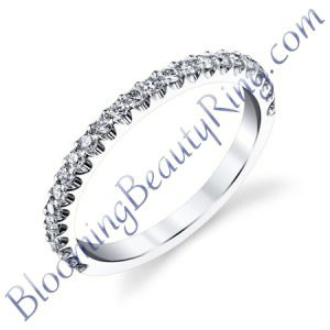 VWR 619b multi diamond vintage wedding band - Blooming Beauty Ring
