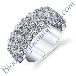 VWR 622 rich with diamonds vintage wedding band - Blooming Beauty Ring