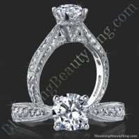 Antique Vintage Setting Style With Unique Hand Carving And V Shape Shank