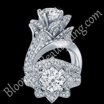 2.08 ctw. Original Large Blooming Beauty Flower Ring Set – bbr434set