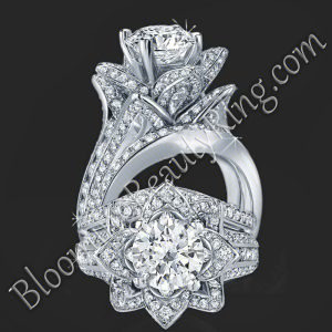 2.08 ctw. Original Large Blooming Beauty Flower Ring Set – bbr434set
