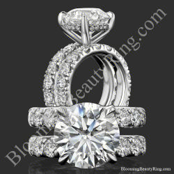 Ten Times the Sparkle – 10 CTW Diamond Engagement Ring – BBR-797 – two views