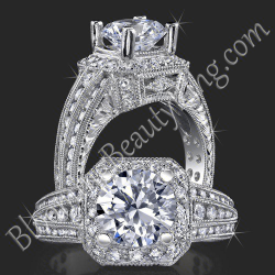 1.32 ctw. Ring of Art Diamond and Engraved Engagement Ring