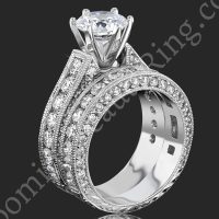2.90 ctw. 14K Gold Diamond Engagement Ring Set – nrd411eb-1