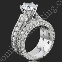 2.90 ctw. 14K Gold Diamond Engagement Ring Set – nrd411eb-1
