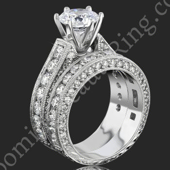 2.90 ctw. 14K Gold Diamond Engagement Ring Set – nrd411eb-1
