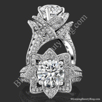 1.78 ctw. Large Hand Engraved Blooming Beauty Ring – bbr434en