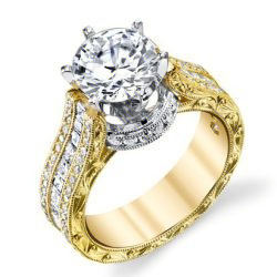 1.00 ctw. Diamond Engagement Ring bbr642E - Blooming Beauty Ring
