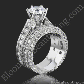 2.90 ctw. 14K Gold Diamond Engagement Ring Set – nrd411eb-1