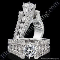 Modified 6 Prong Cathedral /  Split Band / Princess Cut Ring