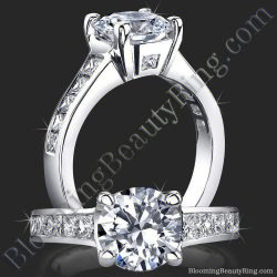 .82 ctw. Deep Channel Set Diamond Engagement Ring - bbr422