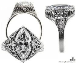 m006bbr antique filigree engagement rings