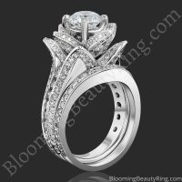 2.08 ctw. Original Large Blooming Beauty Flower Ring Set