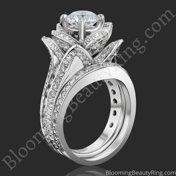 2.08 ctw. Original Large Blooming Beauty Flower Ring Set