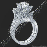 2.08 ctw. Original Large Blooming Beauty Flower Ring Set