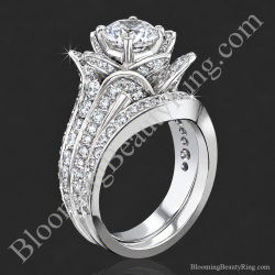 1.67 ctw. Original Small Blooming Beauty Flower Ring Set – polished - Blooming Beauty Ring